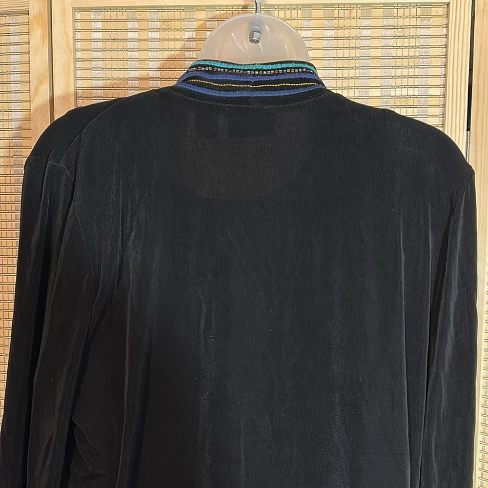 Chico's Travelers Two Piece Black Tank Top With Black Cardigan Sequins Small 1 - Picture 5 of 16